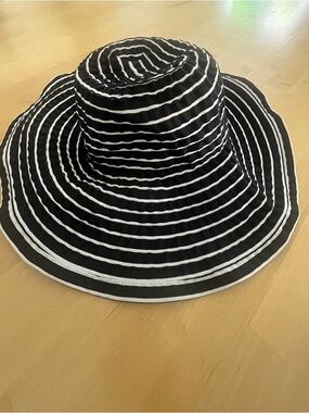 San Diego Hat Company Wide Brim Black & White Hat